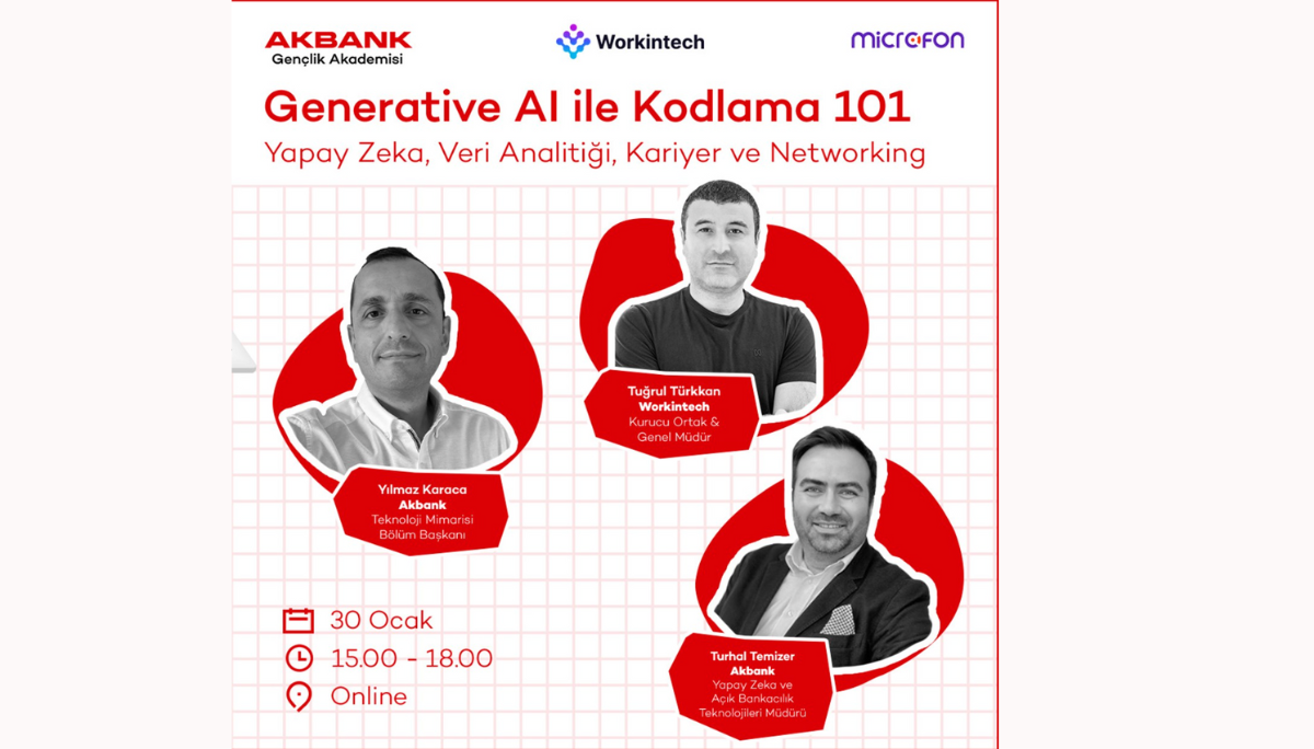 Akbank Gençlik Akademisi ve Workintech’ten Yoğun İlgi Gören Yapay Zekâ Eğitimi